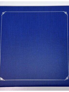 Creative Memories Scrapbook Album 12x12 Blue w/ Pages Silver Foil Old Style